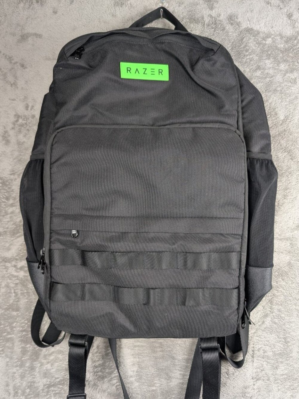 Razer Backpack Black Laptop Travel Bag Green Interior MOLLE Straps 18in